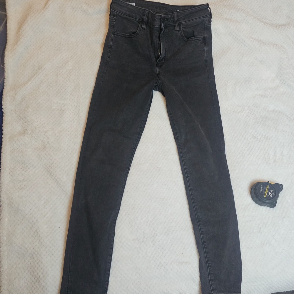 AMERICAN EAGLE SUPER STRETCH BLACK JEANS SKINNY JEANS SIZE 10‎